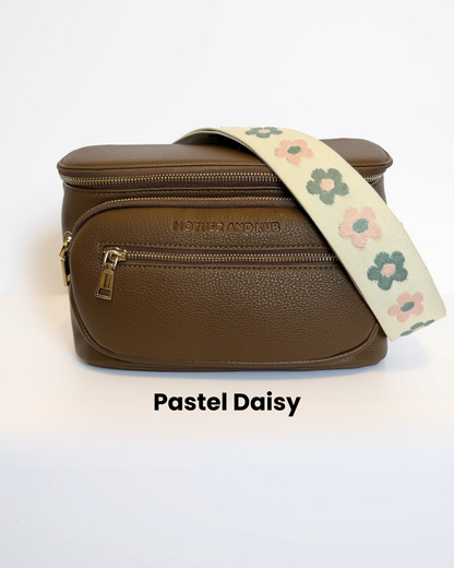 Zoey Crossbody Diaper Bag 2.0- Brown