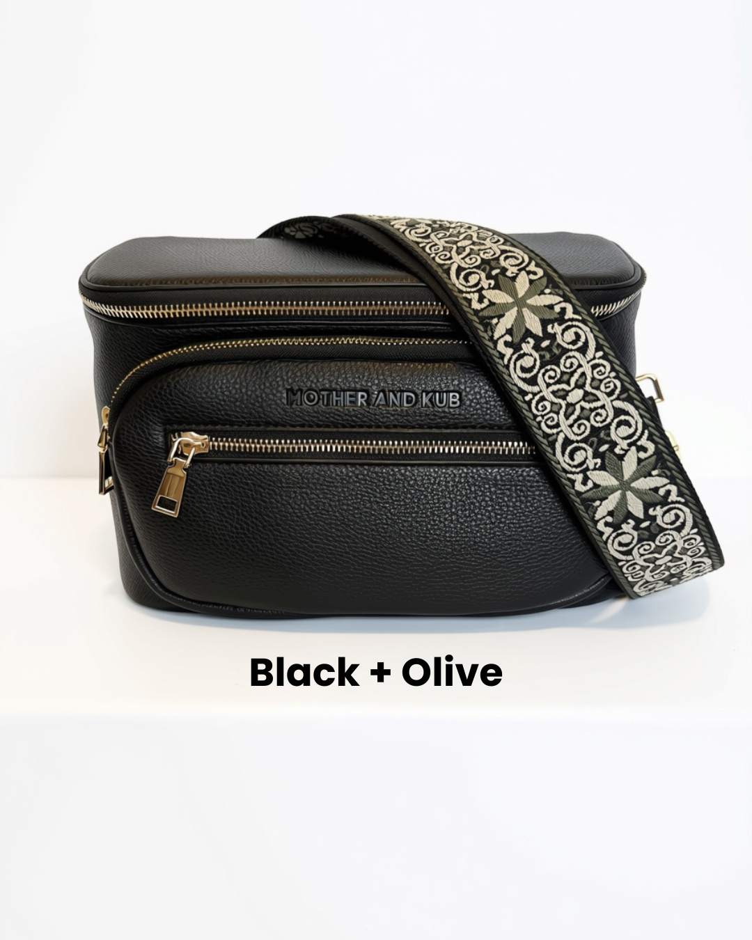 Zoey Crossbody Diaper Bag 2.0- Black