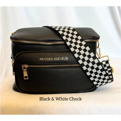 Zoey Crossbody Bag- Black + Strap