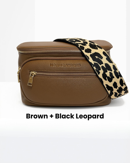 Zoey Crossbody Diaper Bag 2.0- Brown