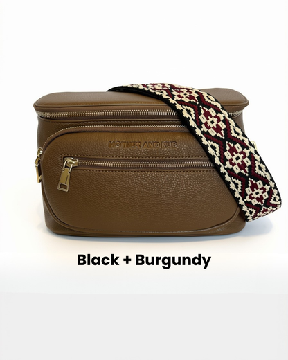 Zoey Crossbody Diaper Bag 2.0- Brown
