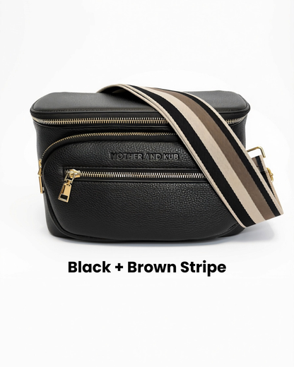 Zoey Crossbody Diaper Bag 2.0- Black