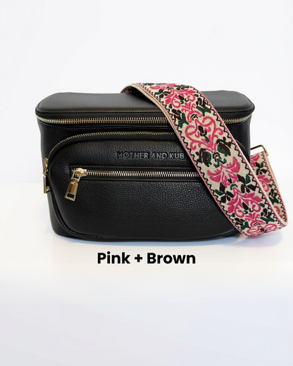 Zoey Crossbody Diaper Bag 2.0- Black