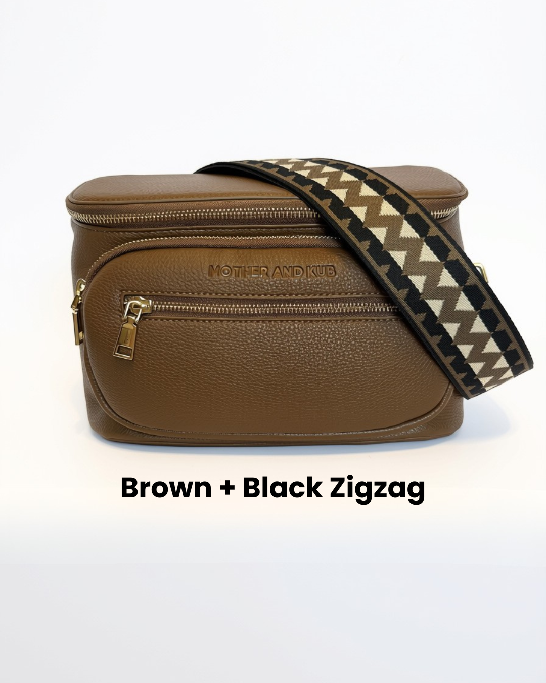 Zoey Crossbody Diaper Bag 2.0- Brown