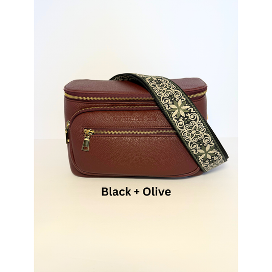 Zoey Crossbody Diaper Bag 2.0- Burgundy