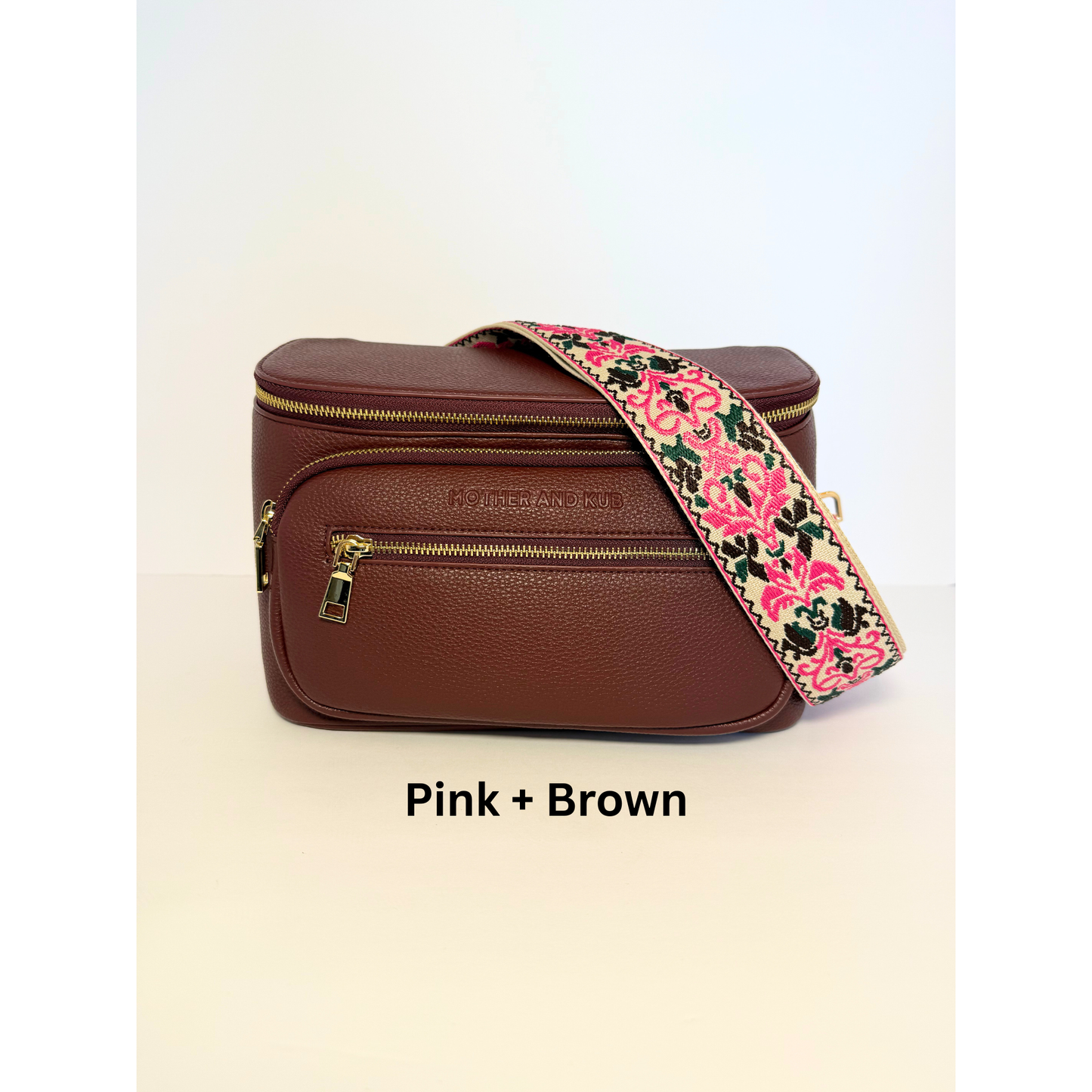 Zoey Crossbody Diaper Bag 2.0- Burgundy