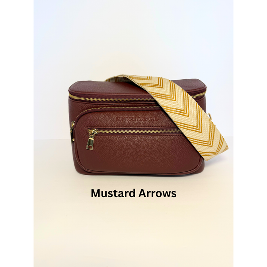 Zoey Crossbody Diaper Bag 2.0- Burgundy