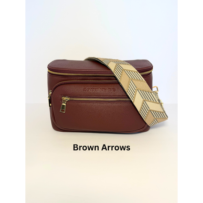 Zoey Crossbody Diaper Bag 2.0- Burgundy