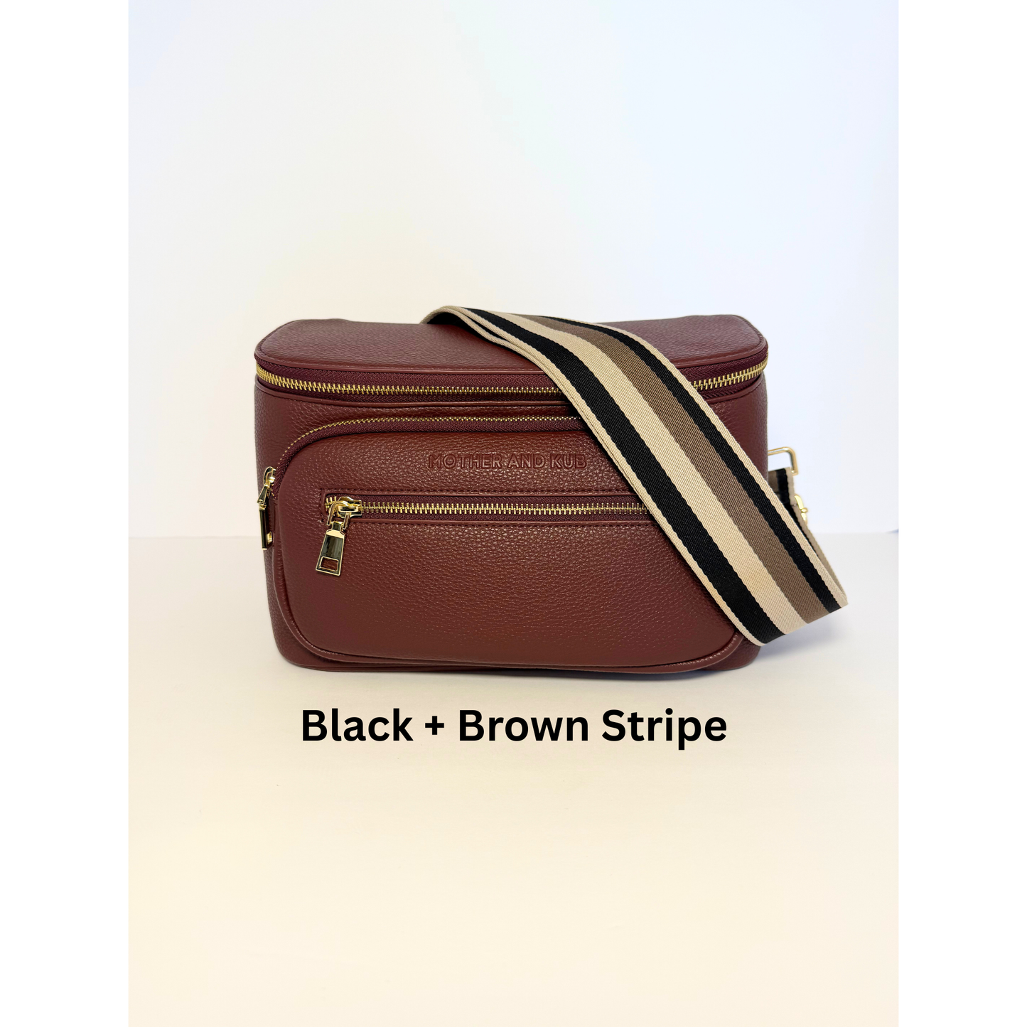 Zoey Crossbody Diaper Bag 2.0- Burgundy