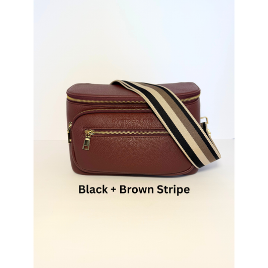 Zoey Crossbody Diaper Bag 2.0- Burgundy