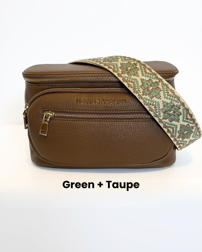 Zoey Crossbody Diaper Bag 2.0- Brown