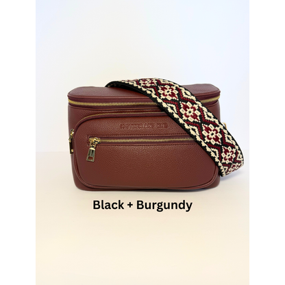 Zoey Crossbody Diaper Bag 2.0- Burgundy