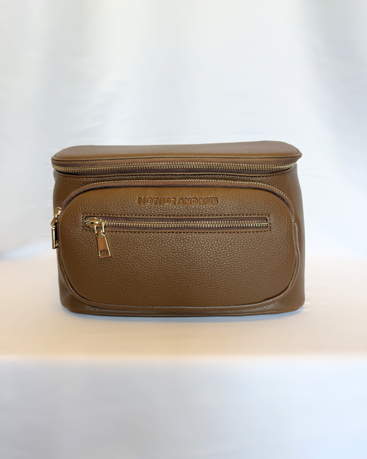 Zoey Crossbody Diaper Bag 2.0- Brown