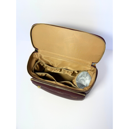 Zoey Crossbody Diaper Bag 2.0- Burgundy