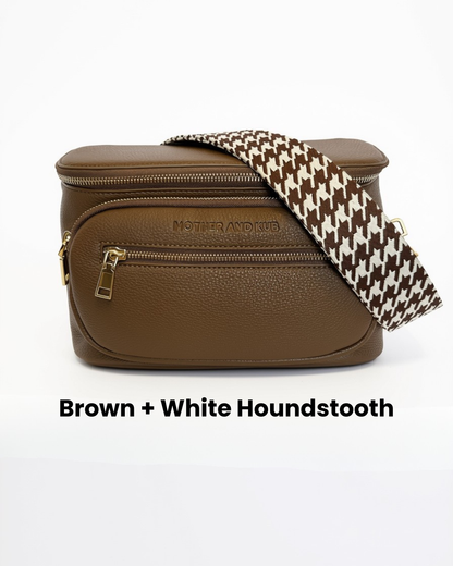 Zoey Crossbody Diaper Bag 2.0- Brown