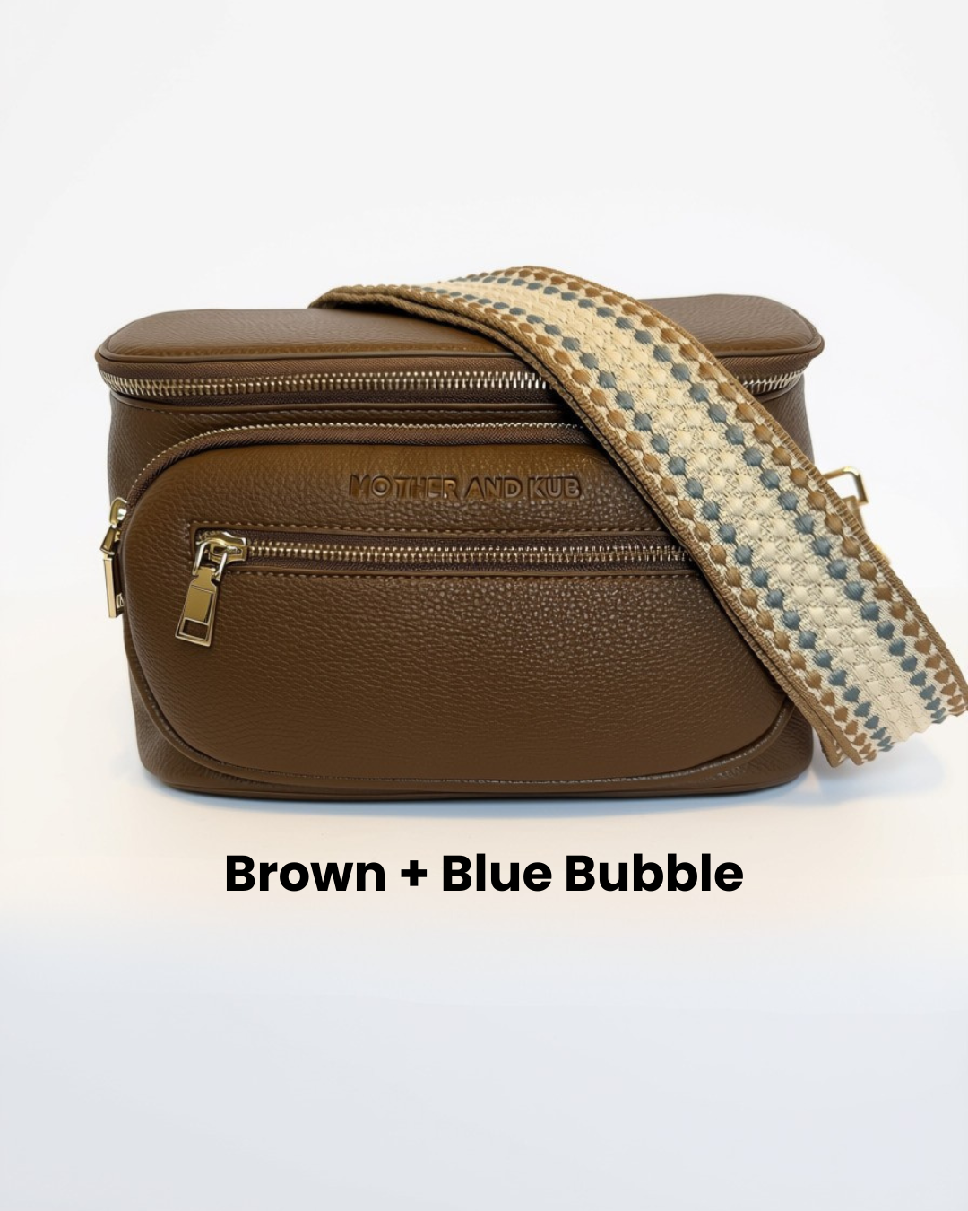 Zoey Crossbody Diaper Bag 2.0- Brown