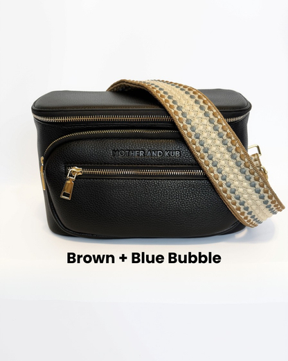 Zoey Crossbody Diaper Bag 2.0- Black