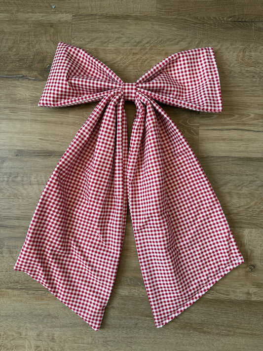Red Gingham Large Bow