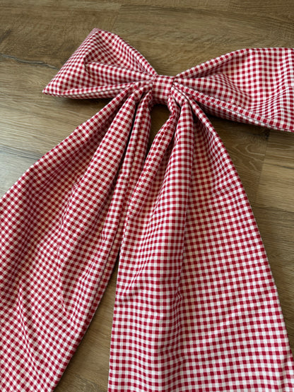 Red Gingham Large Bow
