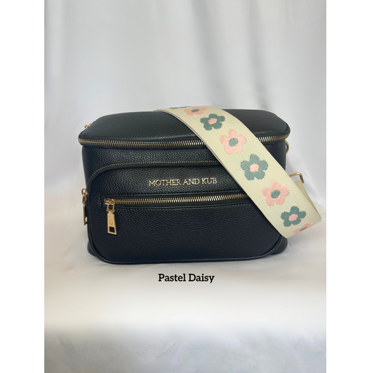 Zoey Crossbody Bag- Black + Strap